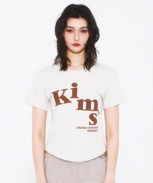 MESSY ALPHA LOGO T-SHIRT - 3 COLORS OATMEAL