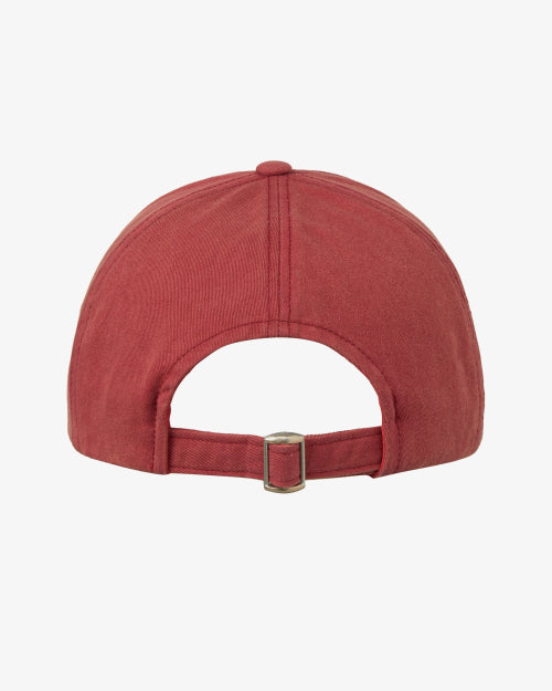 WEB LOGO WASHED 5 PANNEL BALL CAP - 4 COLORS RED