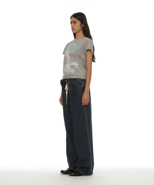 PERIOD PRINTED TEE - 7 COLORS MELANGE GREY