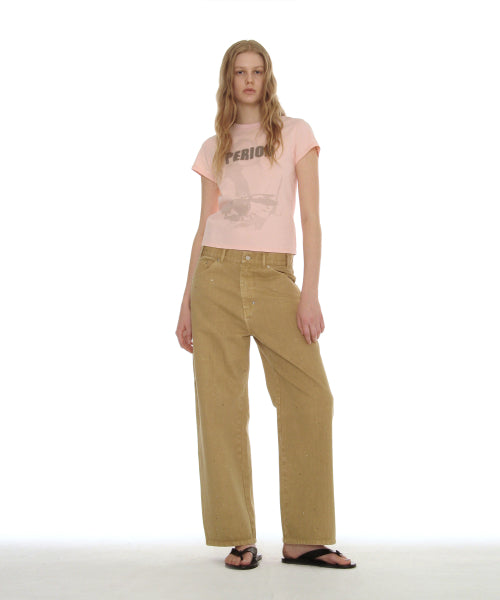 PERIOD PRINTED TEE - 7 COLORS PINK