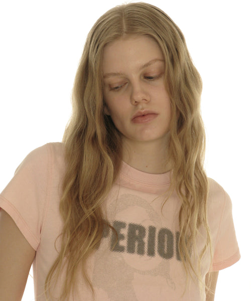 PERIOD PRINTED TEE - 7 COLORS PINK