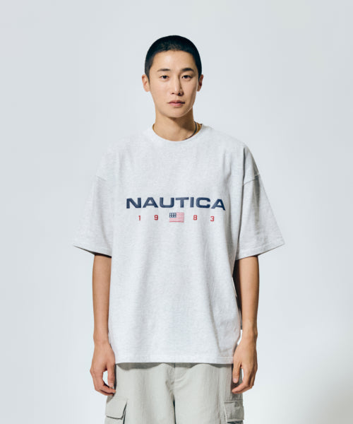 83 FLAG LOGO T-SHIRT - 4 COLORS MELANGE GREY