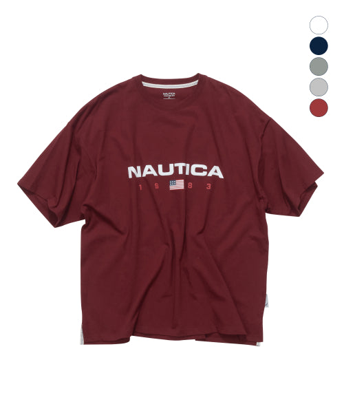 83 FLAG LOGO T-SHIRT - 4 COLORS BURGUNDY