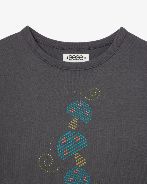 MUSHROOM HOTFIX TEE - 2 COLORS CHARCOAL