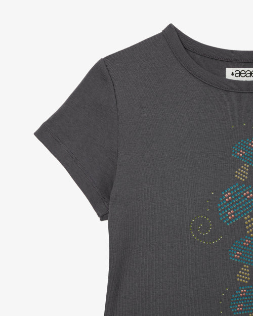 MUSHROOM HOTFIX TEE - 2 COLORS CHARCOAL