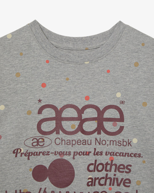WEB LOGO COLOR DOT T SHIRTS - 2 COLORS MELANGE GREY