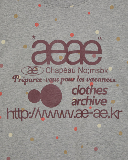 WEB LOGO COLOR DOT T SHIRTS - 2 COLORS MELANGE GREY