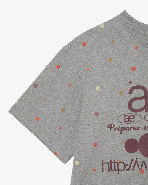 WEB LOGO COLOR DOT T SHIRTS - 2 COLORS MELANGE GREY