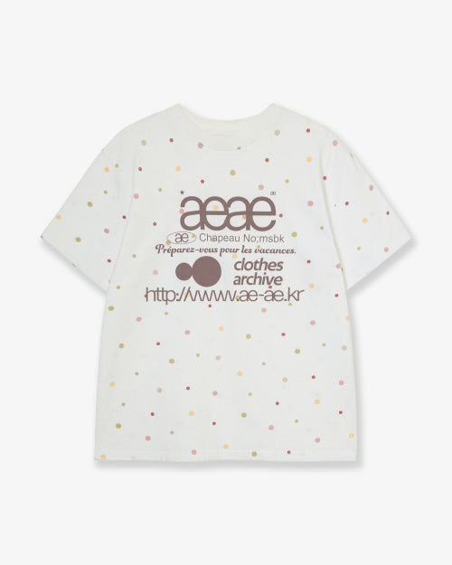 WEB LOGO COLOR DOT T SHIRTS - 2 COLORS WHITE