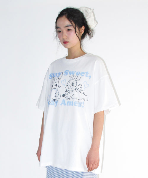 SWEET RABBIT TEE - 2 COLORS WHITE