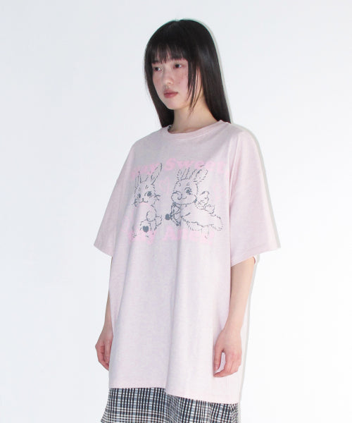 SWEET RABBIT TEE - 2 COLORS PINK