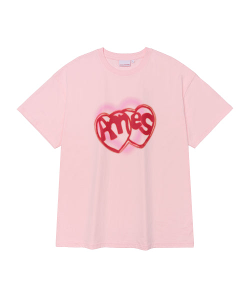 HEART SPRAY TEE - 3 COLORS PINK