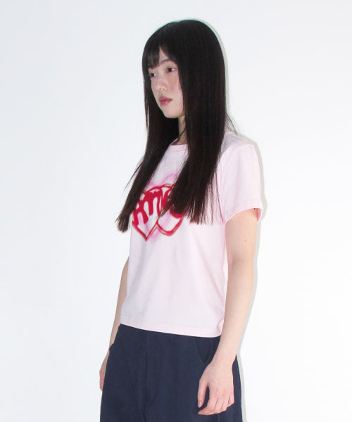 HEART SPRAY TEE - 3 COLORS PINK