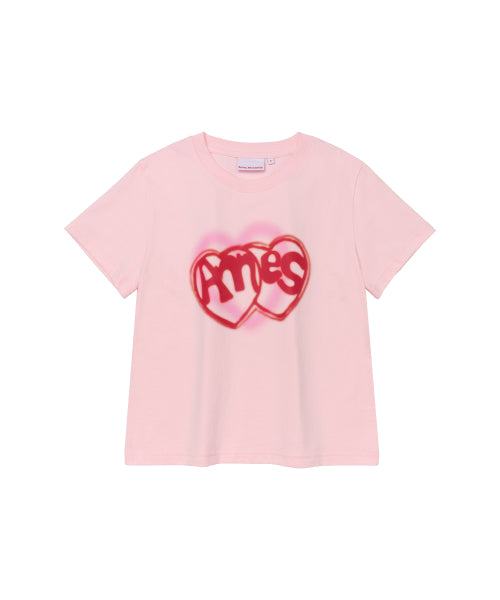 HEART SPRAY TEE - 3 COLORS PINK