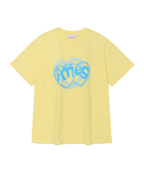 HEART SPRAY TEE - 3 COLORS YELLOW