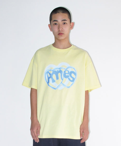 HEART SPRAY TEE - 3 COLORS YELLOW