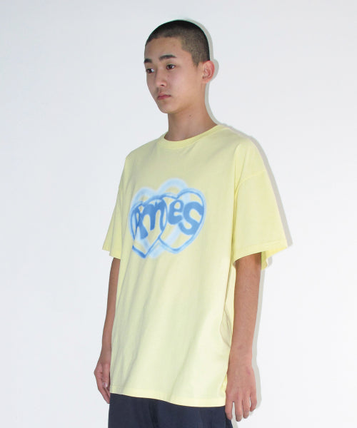HEART SPRAY TEE - 3 COLORS YELLOW