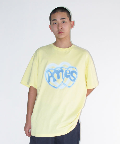 HEART SPRAY TEE - 3 COLORS YELLOW