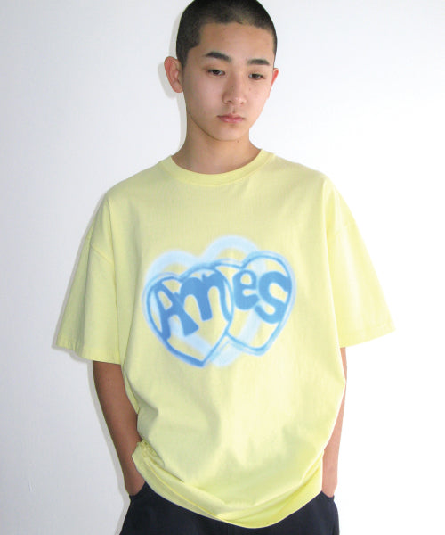 HEART SPRAY TEE - 3 COLORS YELLOW