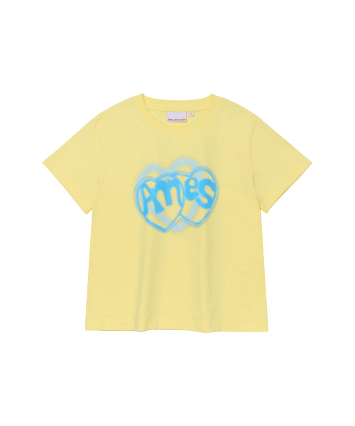 HEART SPRAY TEE - 3 COLORS YELLOW