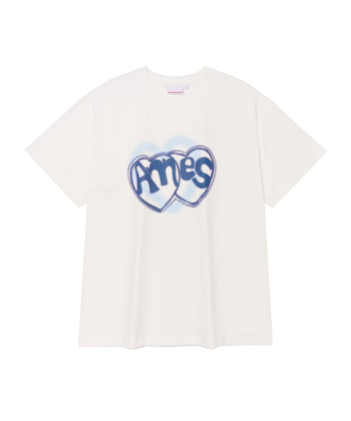 HEART SPRAY TEE - 3 COLORS WHITE