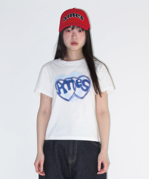 HEART SPRAY TEE - 3 COLORS WHITE