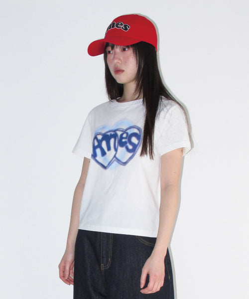 HEART SPRAY TEE - 3 COLORS WHITE