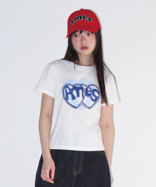 HEART SPRAY TEE - 3 COLORS WHITE
