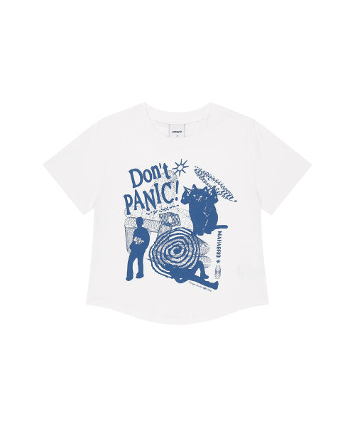 DON’T PANIC ROUND CROP TEE - 2 COLORS