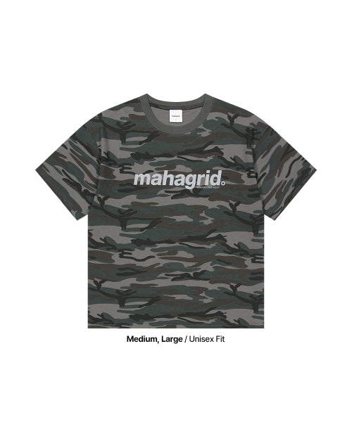 CAMO PATTERN BASIC LOGO CROP TEE - 2 COLORS