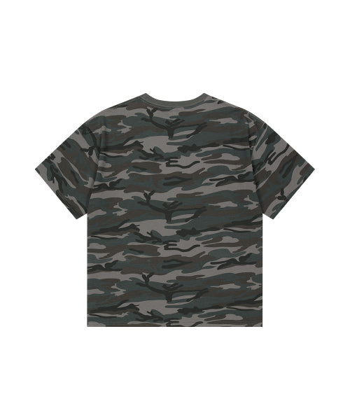 CAMO PATTERN BASIC LOGO CROP TEE - 2 COLORS