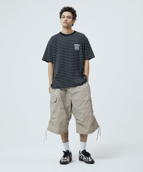 STRIPE SLASH LOGO TEE - 2 COLORS