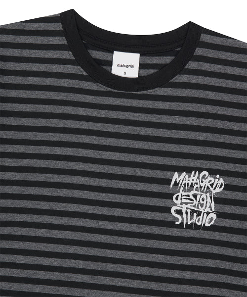 STRIPE SLASH LOGO TEE - 2 COLORS