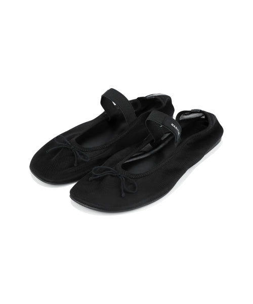 W MESH BANDING FLAT SHOES - 2 COLORS BLACK