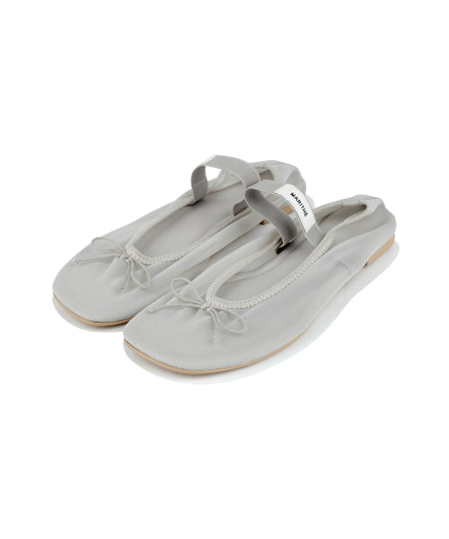W MESH BANDING FLAT SHOES - 2 COLORS LIGHT GREY