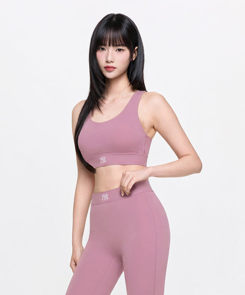 BASIC BAND LOGO POINT CROP TOP NY #KARINA同款! - 2 COLORS PINK