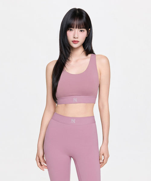 BASIC BAND LOGO POINT CROP TOP NY #KARINA同款! - 2 COLORS PINK