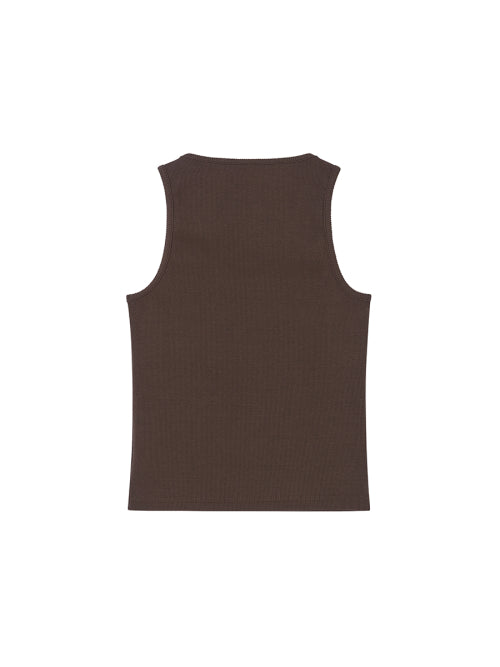 HEART SLEEVELESS BROWN - 2 COLORS