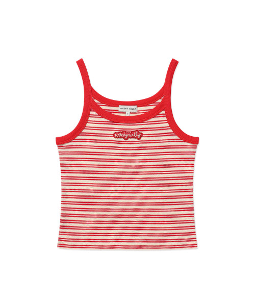 STRIPE SLEEVELESS #GISELLE同款! - 2 COLORS RED