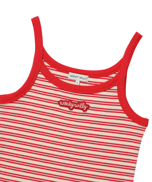 STRIPE SLEEVELESS #GISELLE同款! - 2 COLORS RED