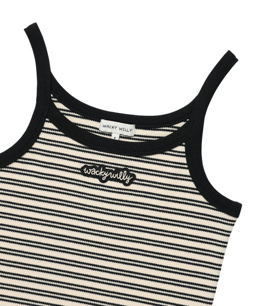 STRIPE SLEEVELESS #GISELLE同款! - 2 COLORS BLACK