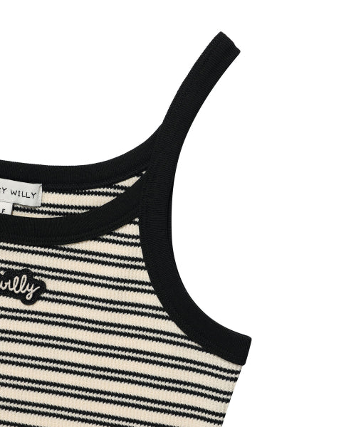 STRIPE SLEEVELESS #GISELLE同款! - 2 COLORS BLACK