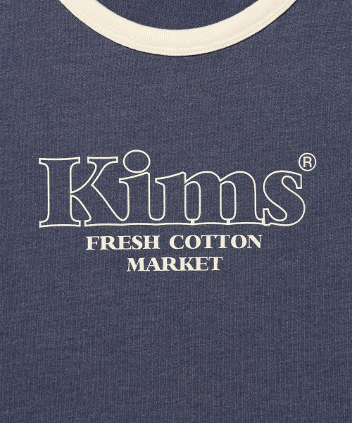 KIMS BAM LINE RINGER T-SHIRT BLUE