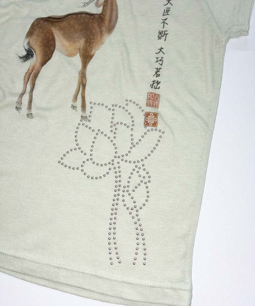 ZEN DEER TEE - 2 COLORS MINT