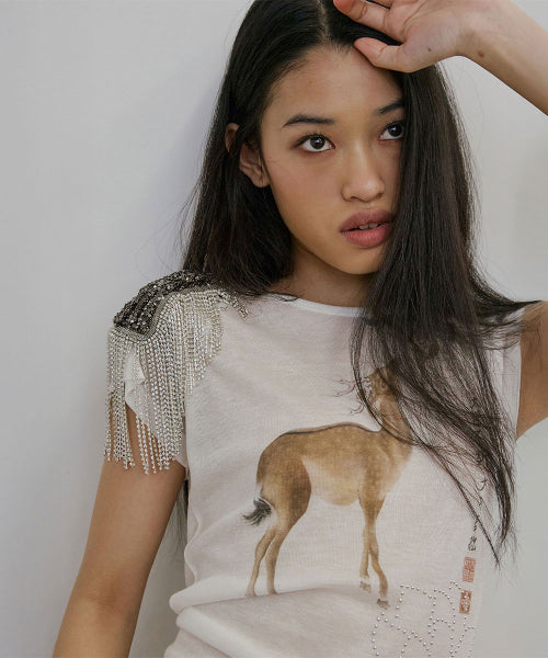 ZEN DEER TEE - 2 COLORS WHITE