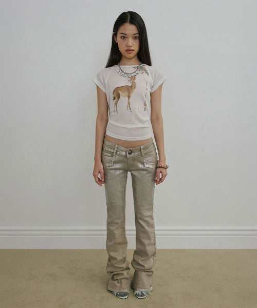 ZEN DEER TEE - 2 COLORS WHITE