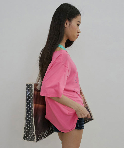 POINT TO OM TEE - 3 COLORS PINK