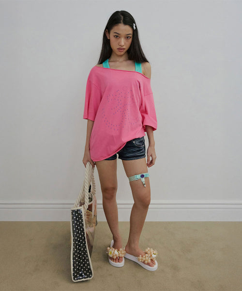 POINT TO OM TEE - 3 COLORS PINK