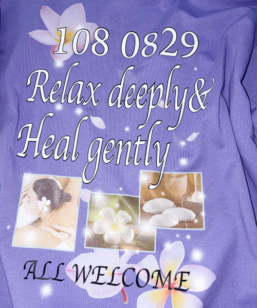 HEALING OFF SHOULDER TEE - 3 COLORS PURPLE