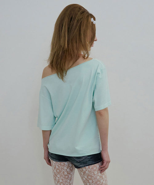 HEALING OFF SHOULDER TEE BABY - 3 COLORS BABY BLUE